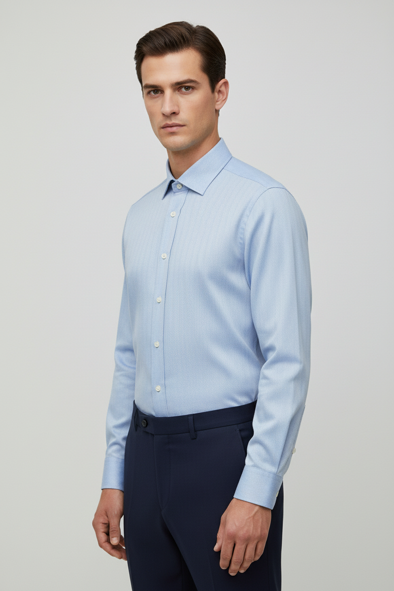 Light Blue Slim Fit Dress Shirt