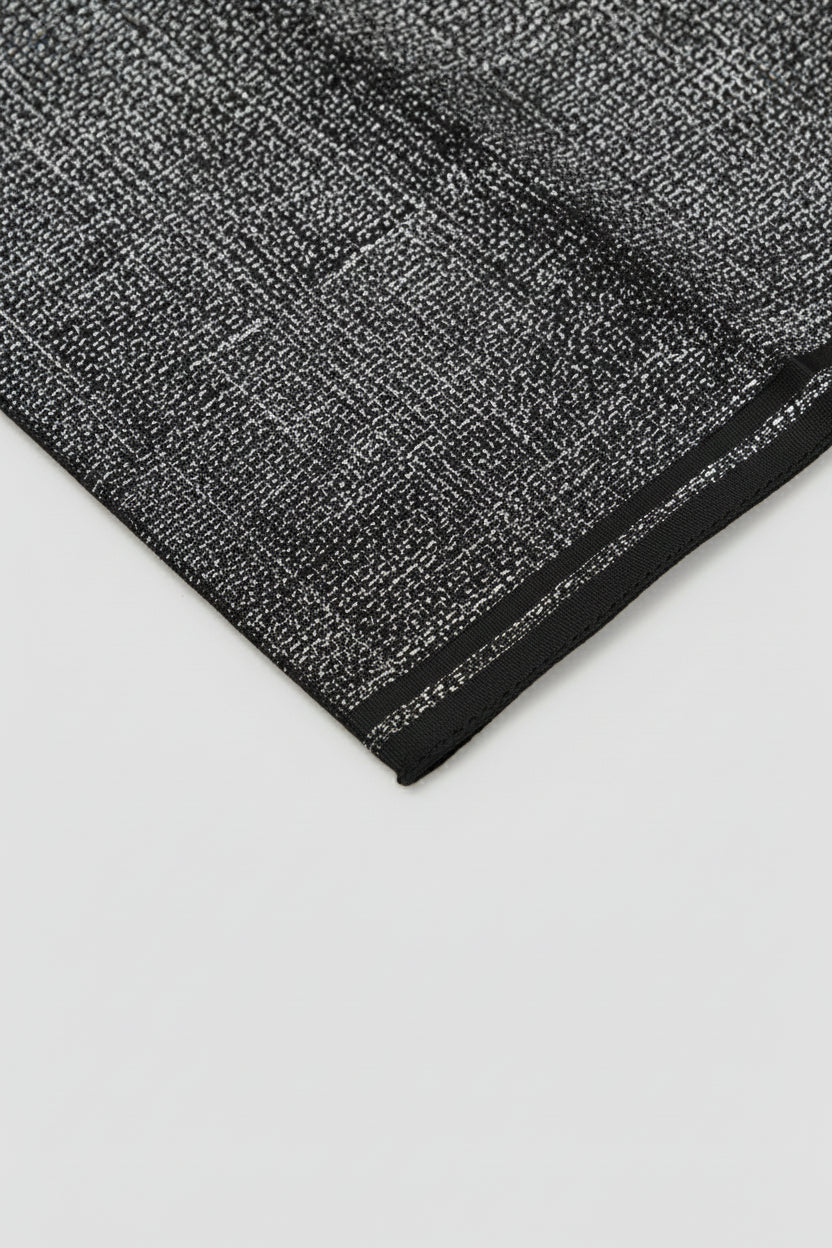 Black Textured Pocket Square