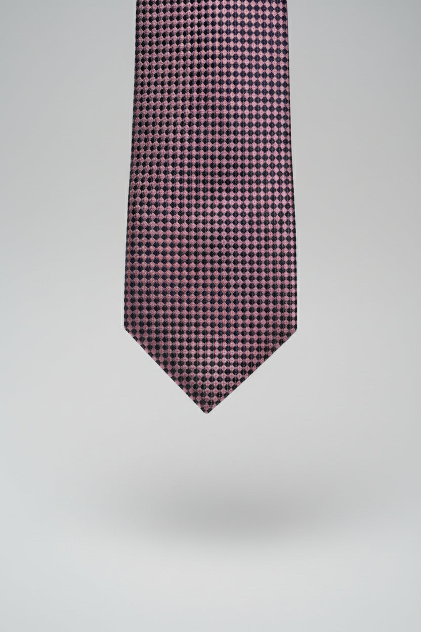 Burgundy textured silk tie with intricate pattern for formal and business occasions
