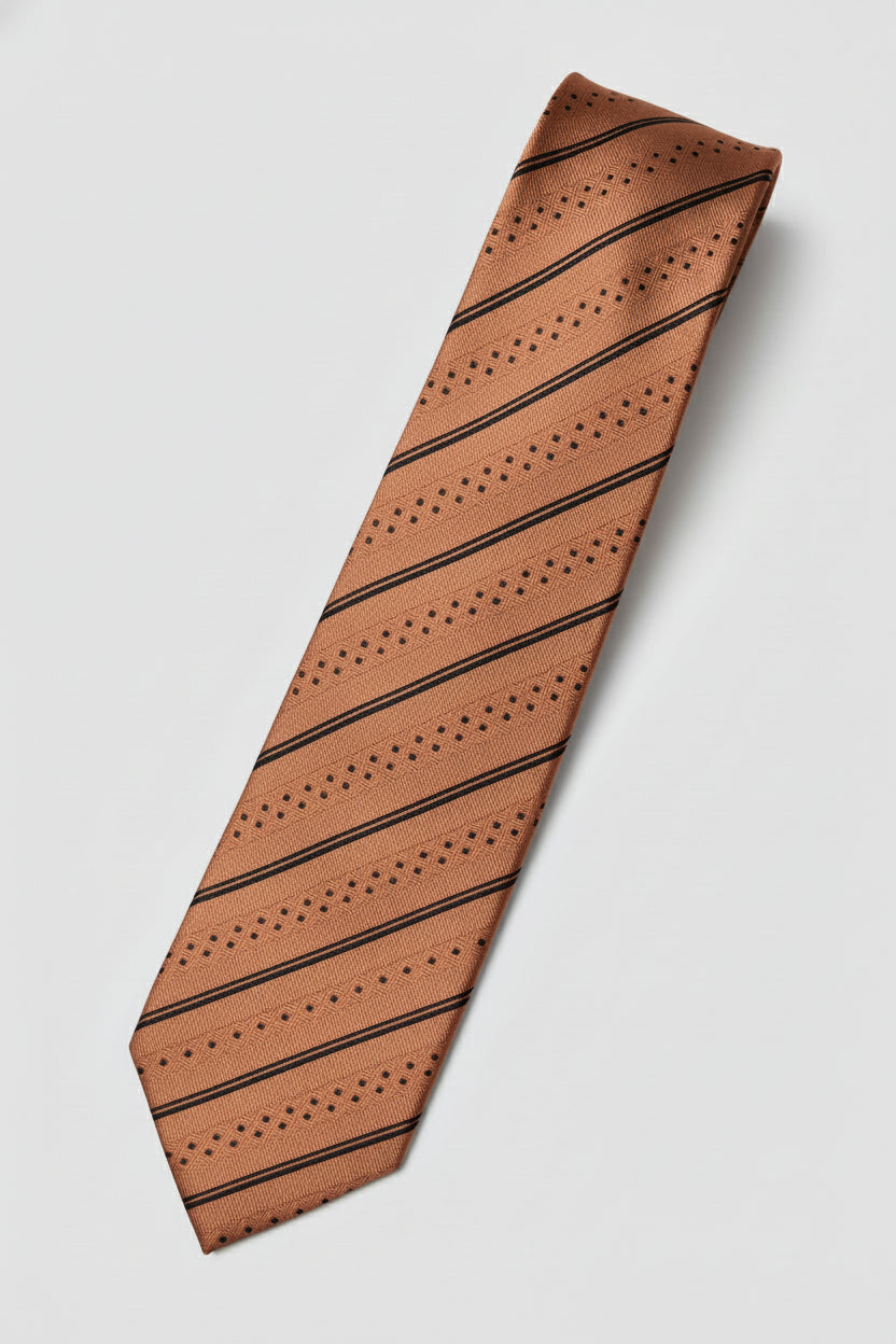 Copper Textured Silk Tie