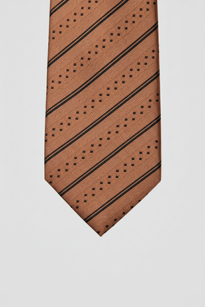 Copper Textured Silk Tie