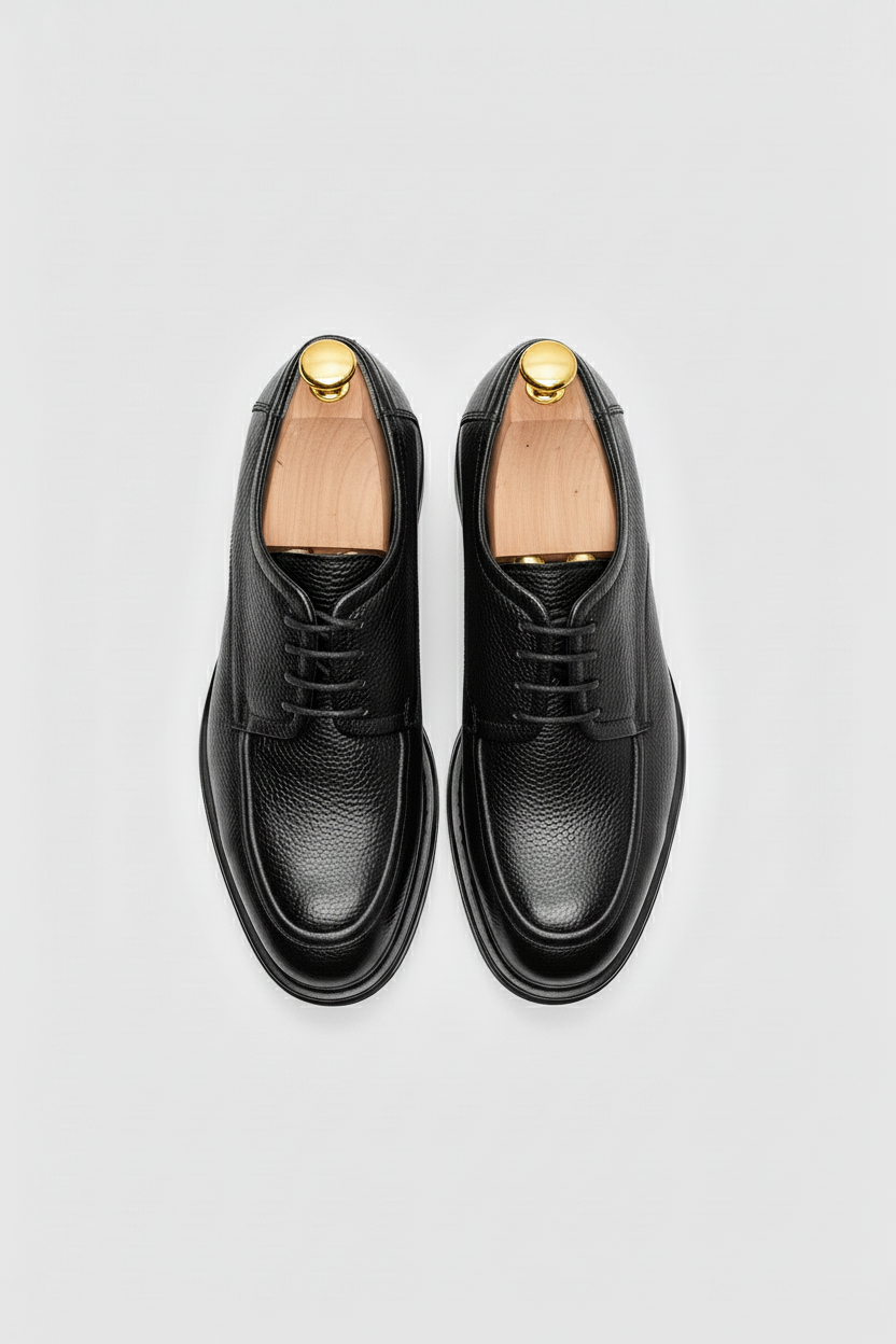 Black Leather Oxford Shoes