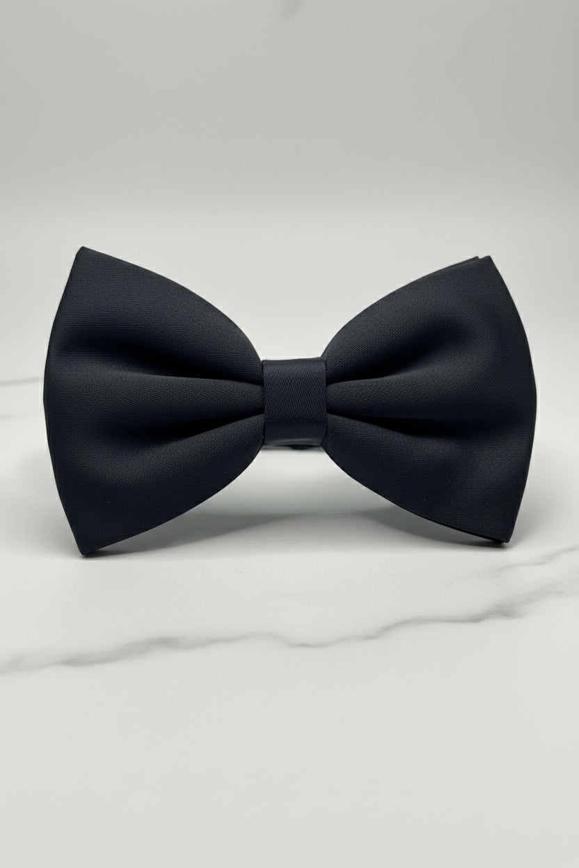 Black Satin Bow Tie