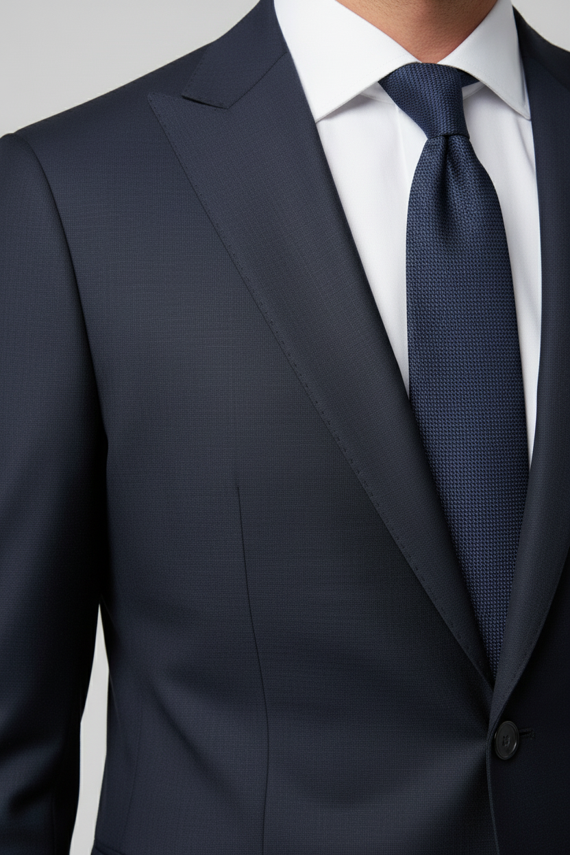 Wool Navy Two-Piece Suit