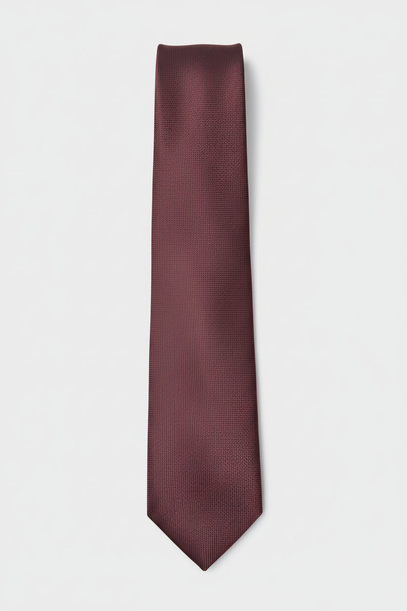 Maroon Textured Silk Tie