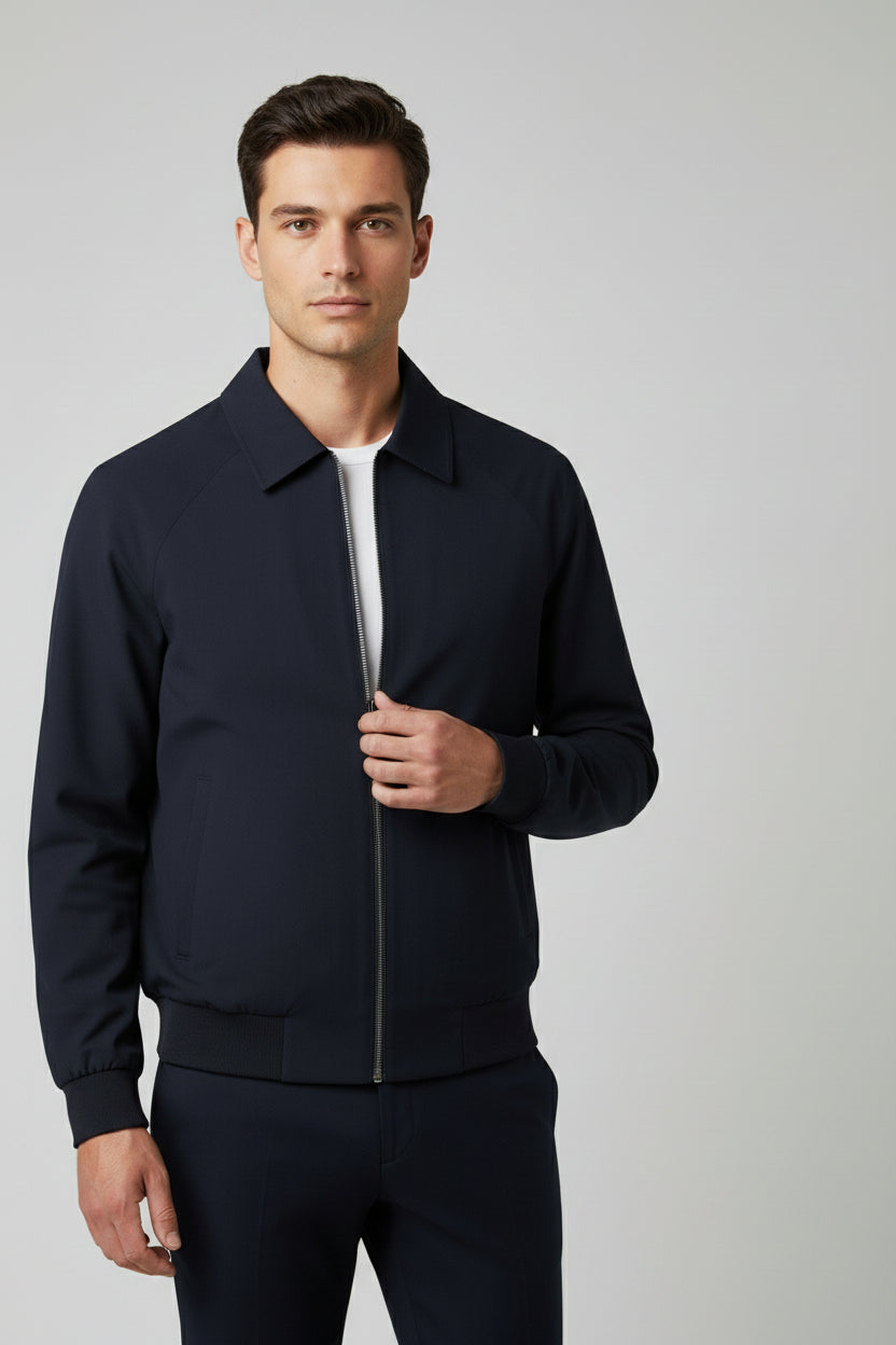Navy Zip Suit — Zero