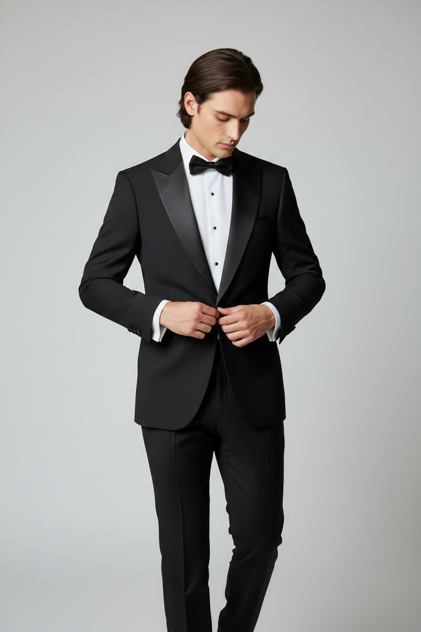 Black Peak Lapel Tuxedo