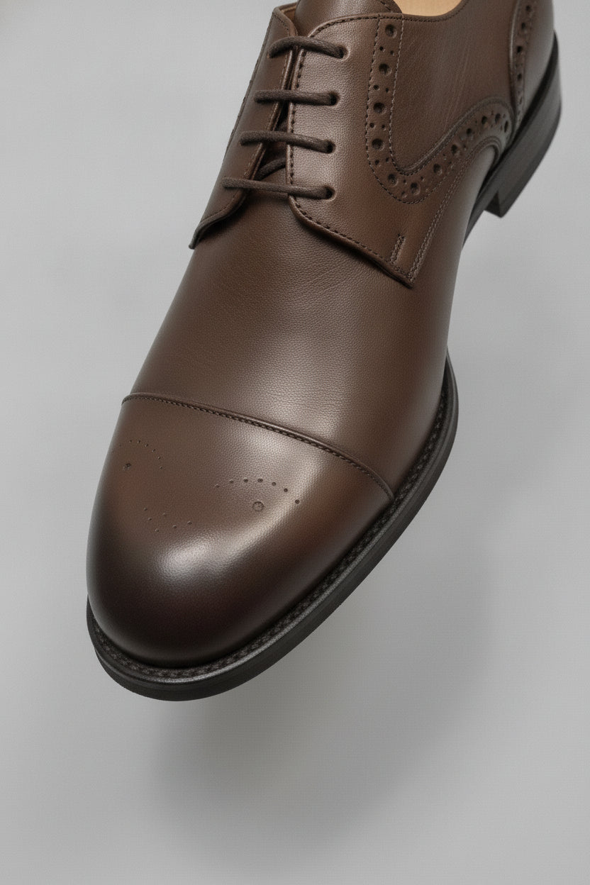 Chocolate brown Derby shoes, formal smart casual - Suit Sartoria UAE
