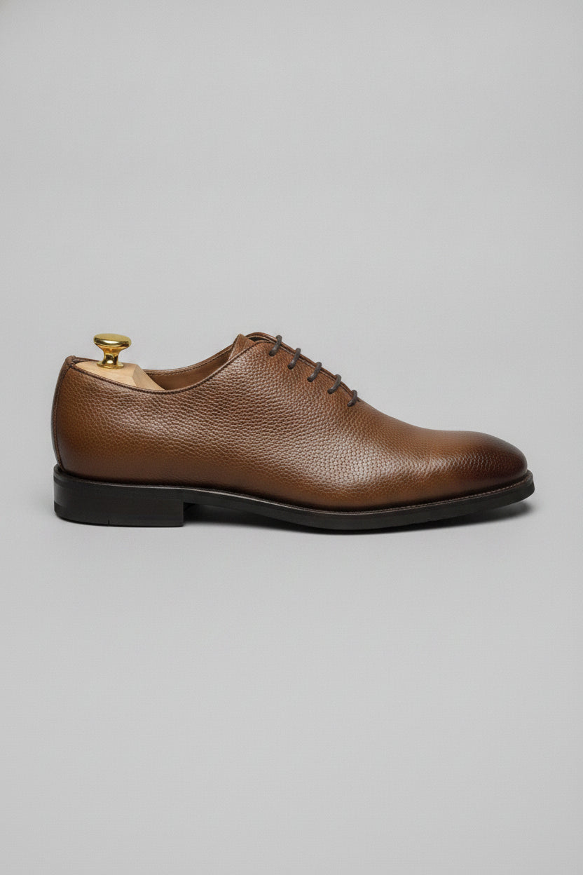 Chestnut brown leather Derby shoes, formal smart casual - Suit Sartoria UAE