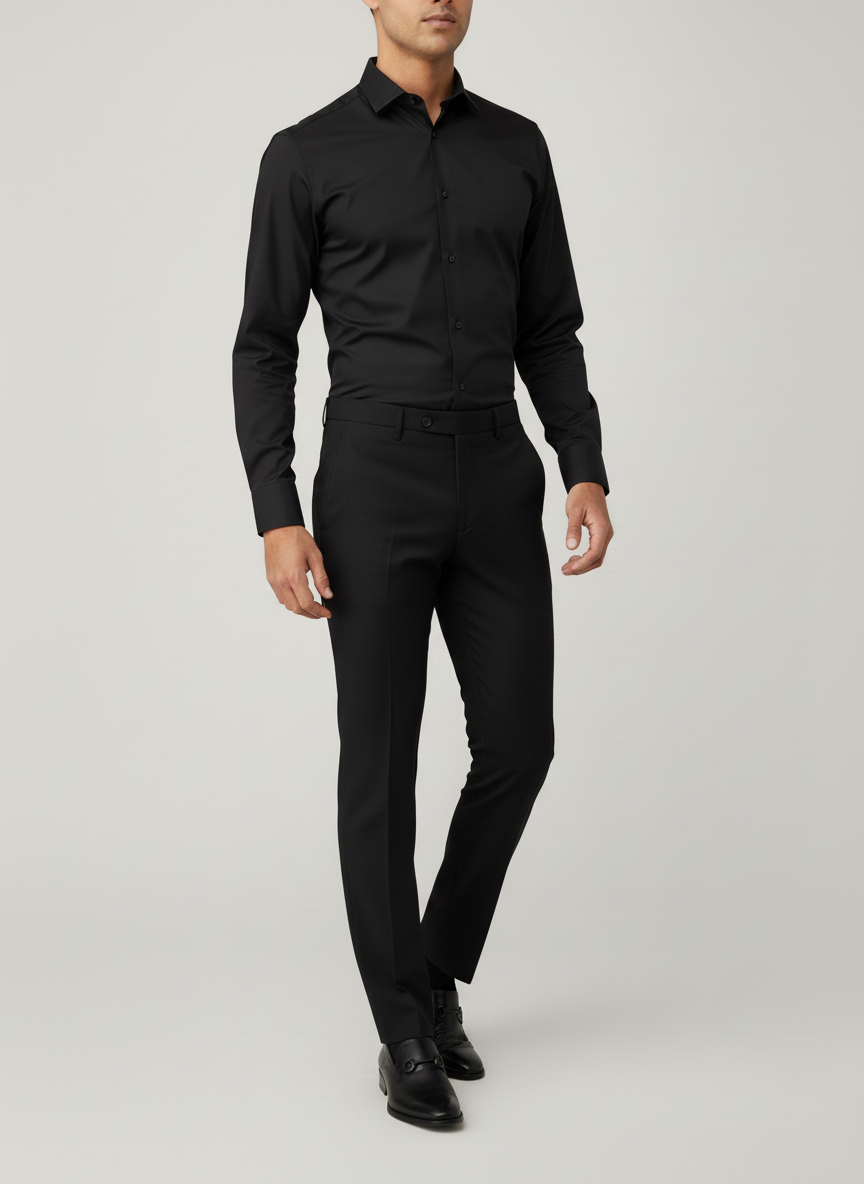 Black Classic Dress Shirt
