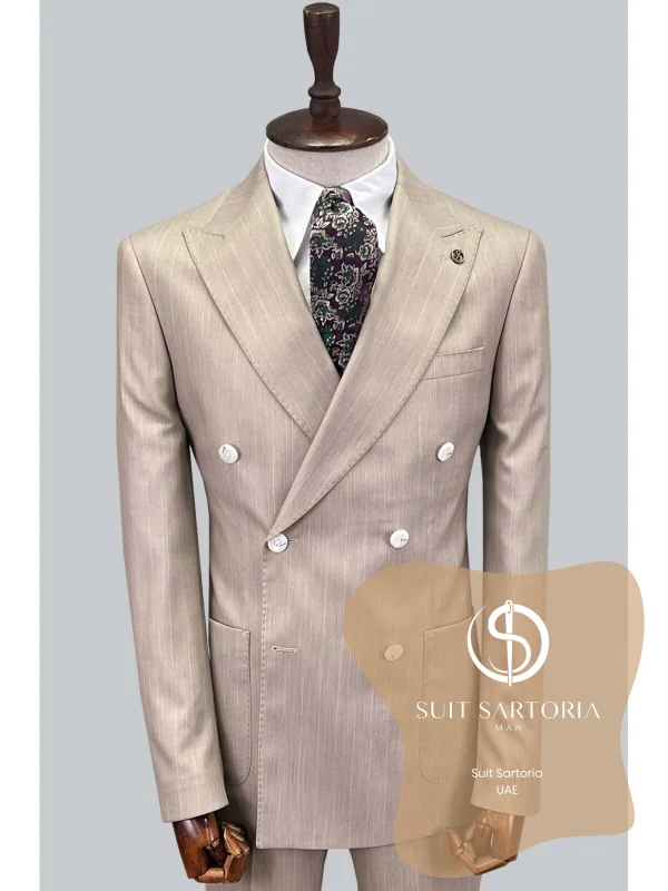 Suit Sartoria Beige Double Breased Suit