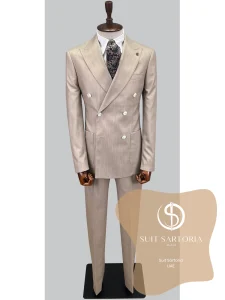 suit sartoria uae beige double breased suit fAWEv6