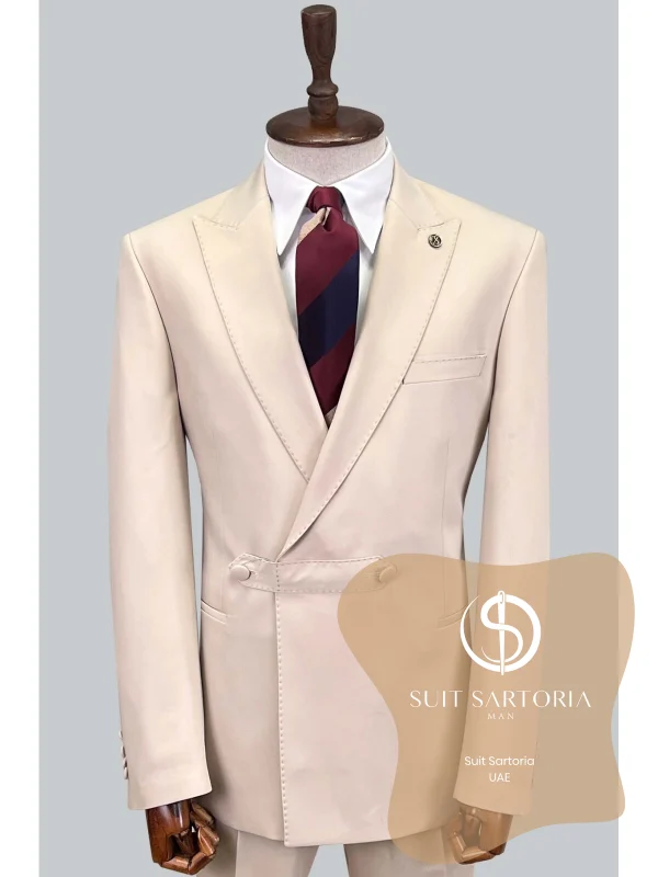 Suit Sartoria Beige Double Breasted Suit