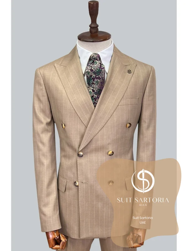 Suit Sartoria Beige Double Breasted Suit