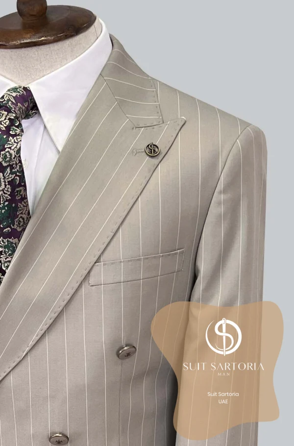 Suit Sartoria Beige Double Breasted Suit