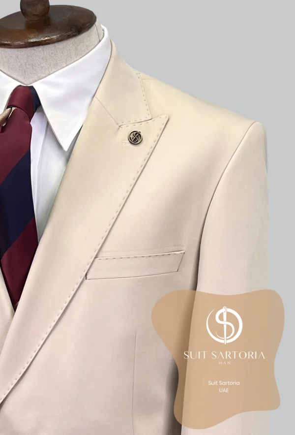 Suit Sartoria Beige Double Breasted Suit