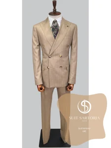 suit sartoria uae beige double breasted suit dJGht9