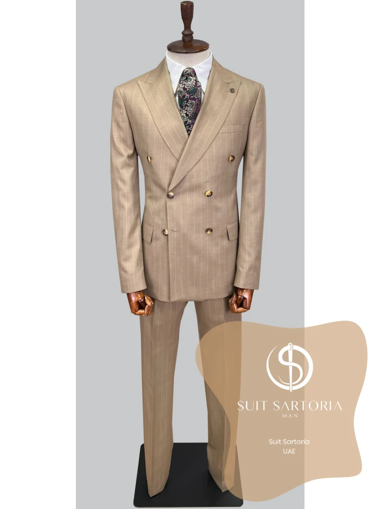 Suit Sartoria Beige Double Breasted Suit