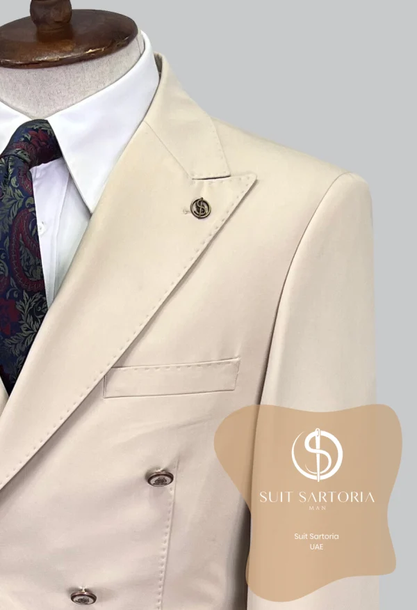 Suit Sartoria Beige Double Breasted Suit