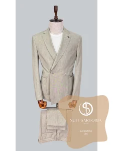 suit sartoria uae beige linen suit WRDiVL