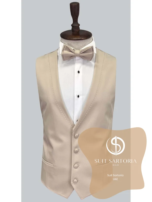 Suit Sartoria Beige Removable Lapel Tuxedo