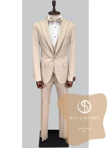 suit sartoria uae beige removable lapel tuxedo g4lguN