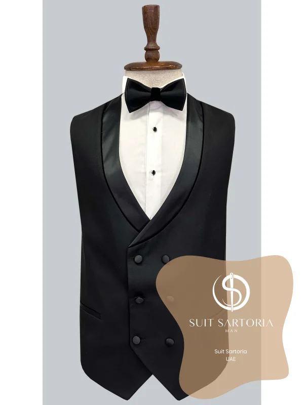 Suit Sartoria Big Sizes Removable Lapel Black Tuxedo