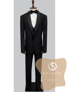 suit sartoria uae big sizes removable lapel black tuxedo VmYNFk