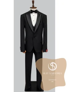 suit sartoria uae big sizes removable lapel black tuxedo dXEqpP