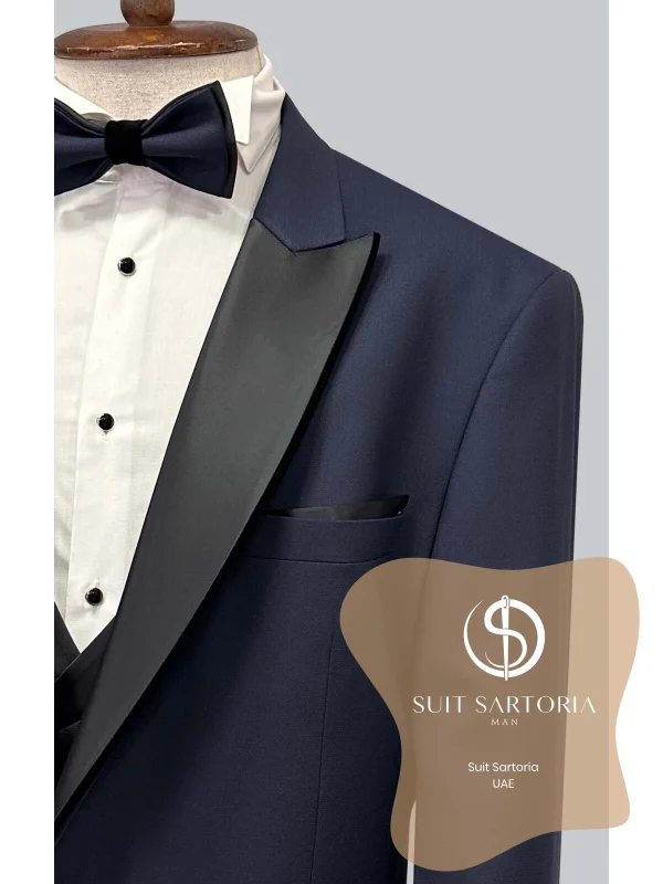 Suit Sartoria Big Sizes Removable Lapel Black Tuxedo