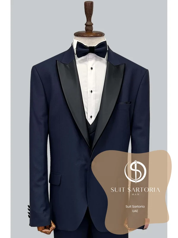 Suit Sartoria Big Sizes Removable Lapel Black Tuxedo