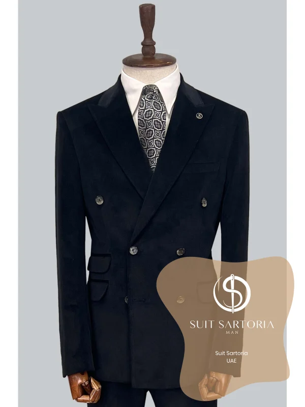 Suit Sartoria Black Double Breasted Suit