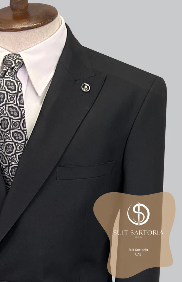 Suit Sartoria Black Double Breasted Suit