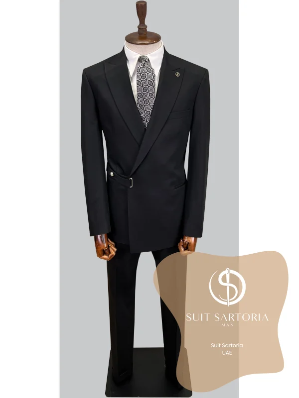 Suit Sartoria Black Double Breasted Suit