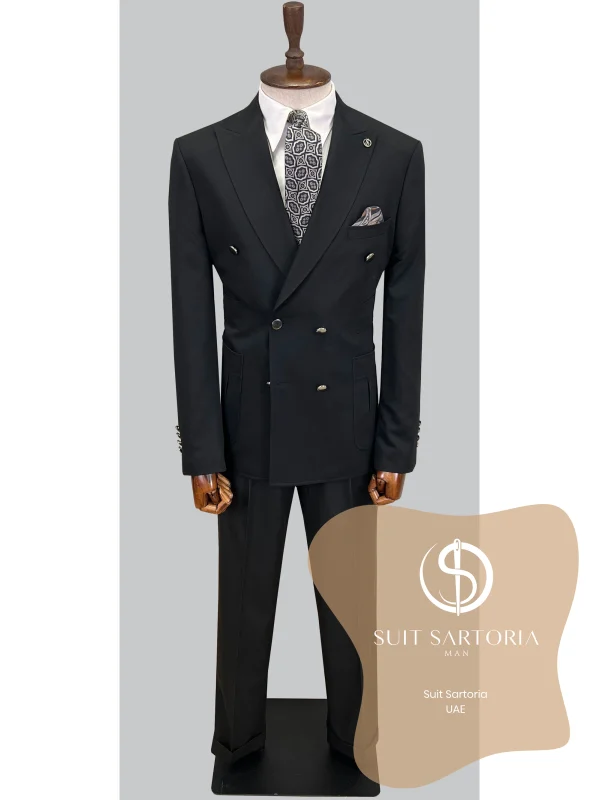 Suit Sartoria Black Double Breasted Suit