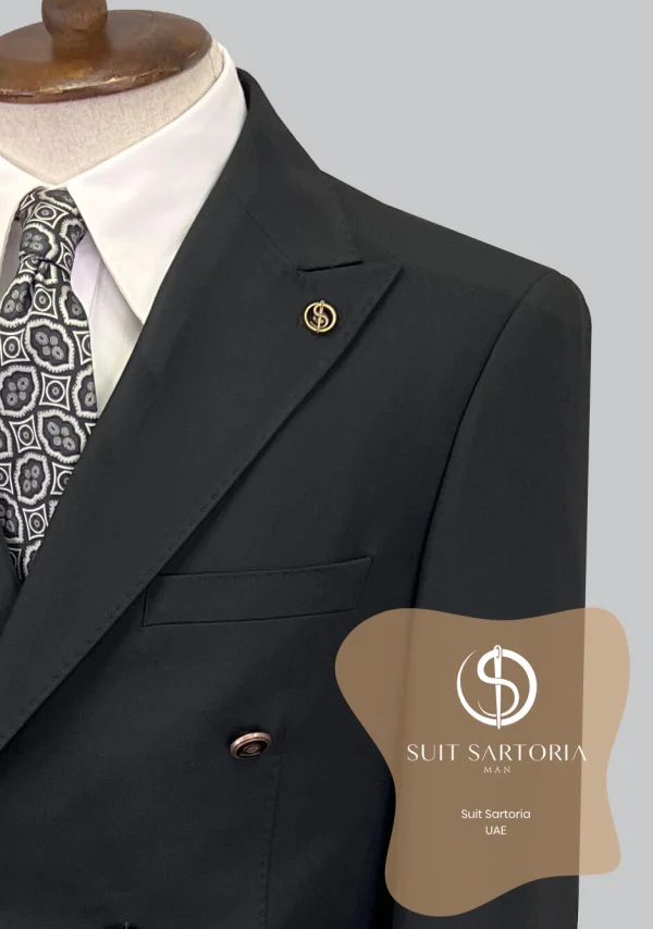 Suit Sartoria Black Double Breasted Suit