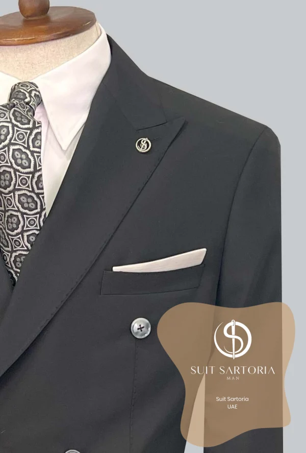 Suit Sartoria Black Double Breasted Suit