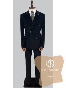 suit sartoria uae black double breasted suit RyDwsu