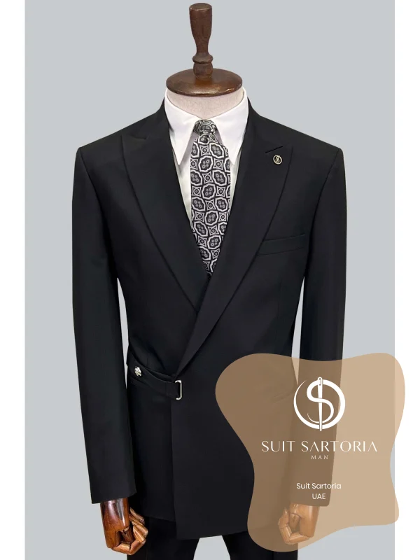 Suit Sartoria Black Double Breasted Suit