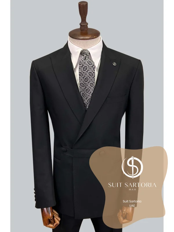 Suit Sartoria Black Double Breasted Suit