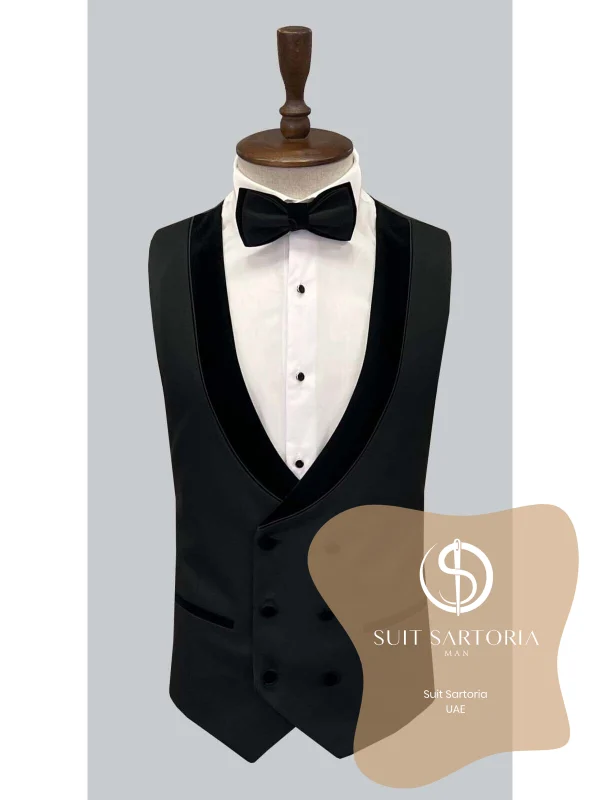 Suit Sartoria Black Peak Lapel Tuxedo