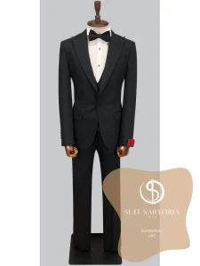 suit sartoria uae black removable lapel tuxedo l4DJDy