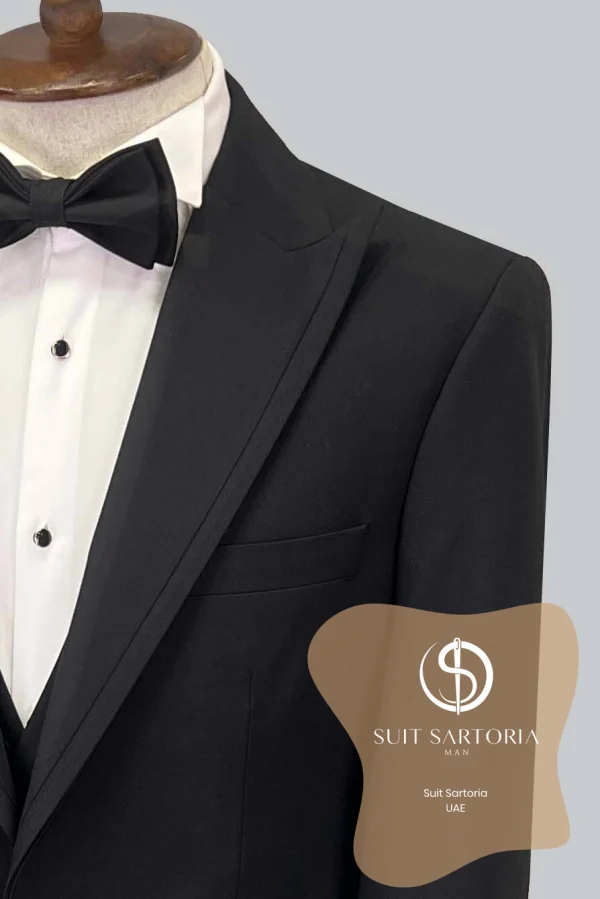 Suit Sartoria Black Removable Lapel Tuxedo