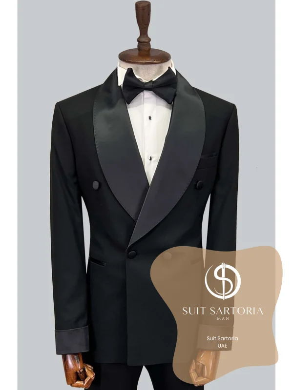 Suit Sartoria Black Shawl Lapel Tuxedo