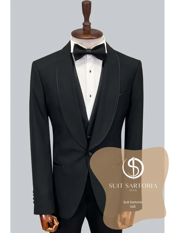 Suit Sartoria Black Shawl Lapel Tuxedo