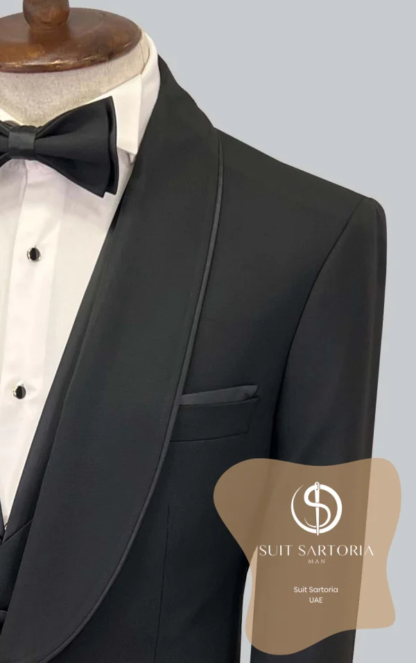 Suit Sartoria Black Shawl Lapel Tuxedo