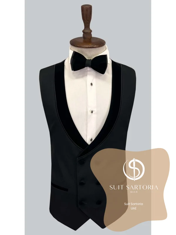 Suit Sartoria Black Shawl Lapel Tuxedo