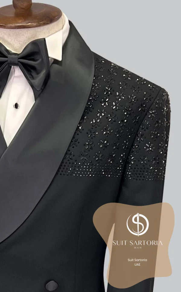 Suit Sartoria Black Stoned Tuxedo