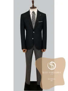 suit sartoria uae black suit BG5ans