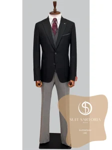 suit sartoria uae black suit ZXDE3O